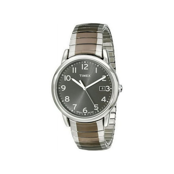 Timex T2N949 Elevated Classics Men's Two Tone Steel Bracelet With Grey Dial