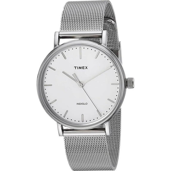 Timex TW2R26600VQ Women's Fairfield White Dial Mesh Bracelet Watch
