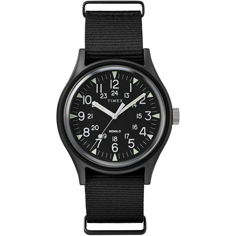 Timex TW2R37400VQ Men's MK1 Quartz Black Dial Nylon Strap Watch