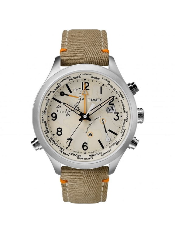 TW2R43300 The Waterbury Intelligent Mens Watch Khaki Beige Tan