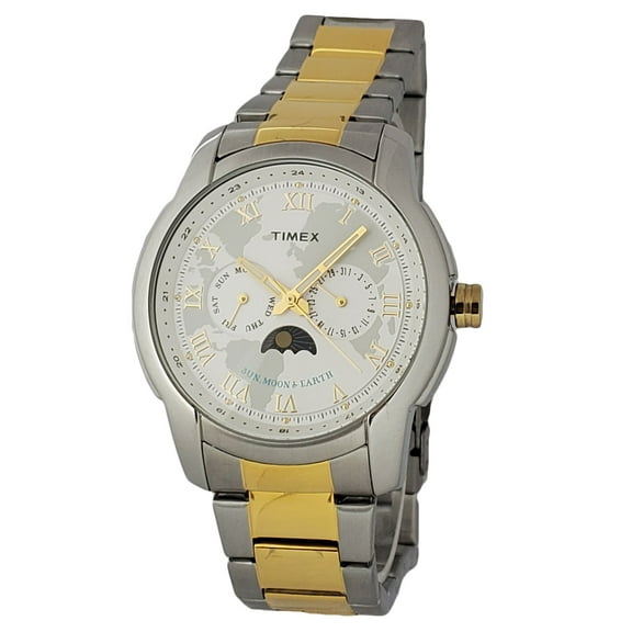 Timex TW2R56800 Multifunction Men's Analog Watch Two-Tone Steel Bracelet
