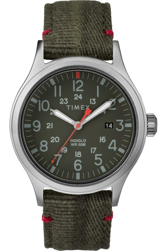 TW2R60900VQ Men's Allied Silver Tone Case Green Strap Watch