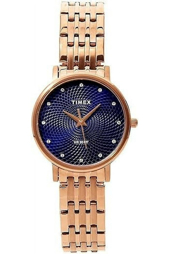 TW2T38600 Women's Transcend 30mm Rose Gold-Tone Bracelet Blue Dial Watch