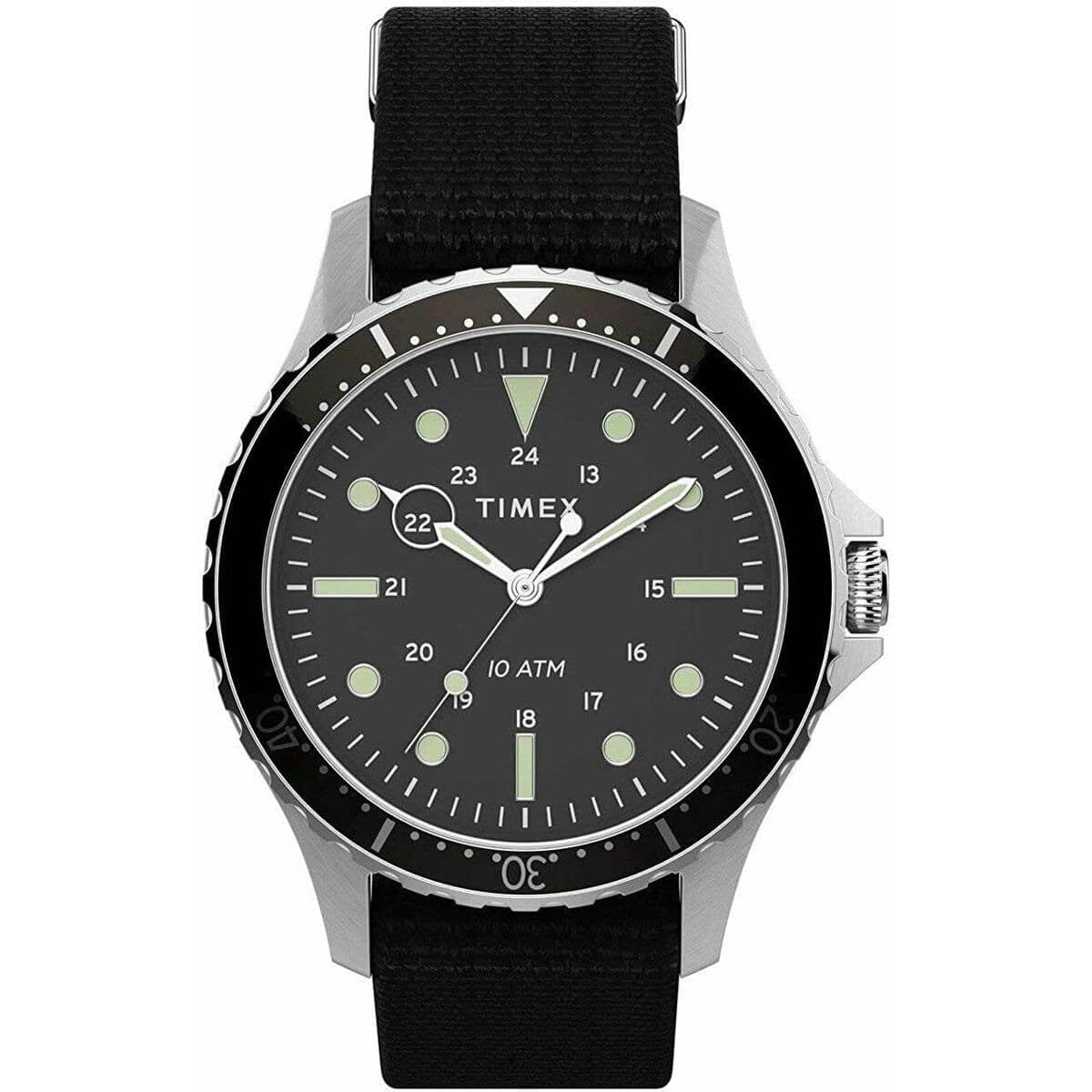 Timex TW2T75600VQ Men's Navi XL Black Dial Fabric Strap Watch