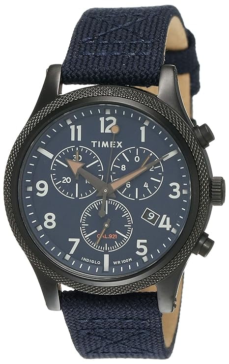 Timex TW2T75900VQ Men's Allied Blue Dial Chronograph Strap