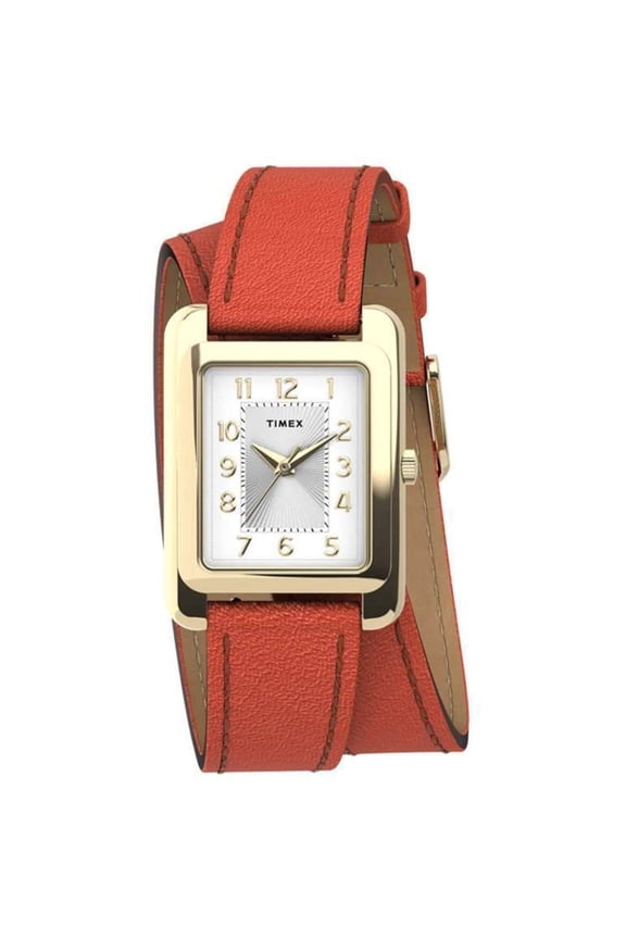 TW2U14100VQ Women's Addison Orange Leather Strap Watch