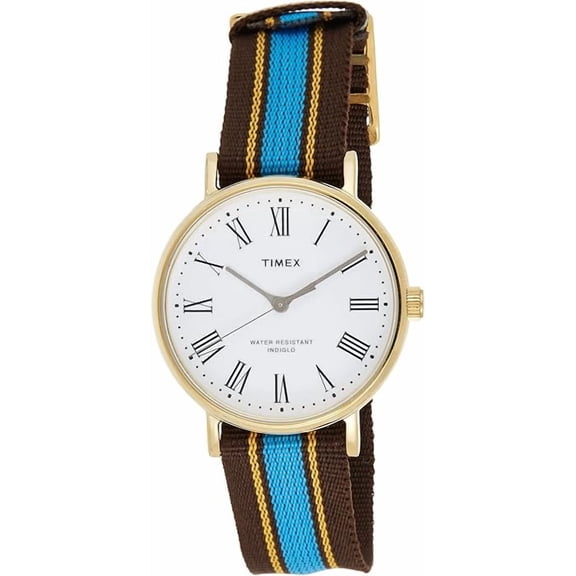 Timex TW2U46300LG Fairfield Green/Blue/Yellow Nylon Strap Watch