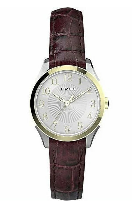 Timex TW2U68100 Briarwood 28mm Analog Quartz Leather Strap Women's Watch
