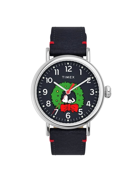 Men's Peanuts Featuring Snoopy Black Dial Watch - TW2U86300