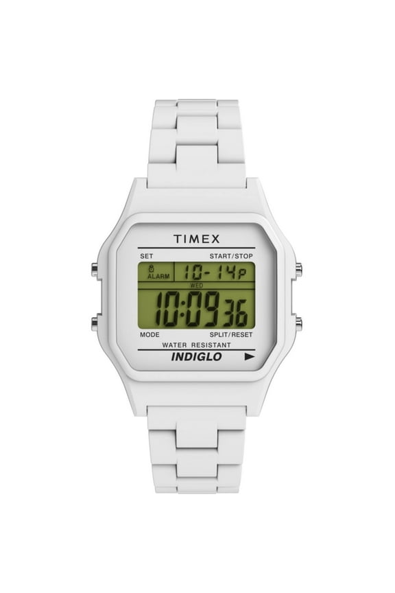 TW2V20100 Unisex 80 Digital Dial White Resin Bracelet Watch