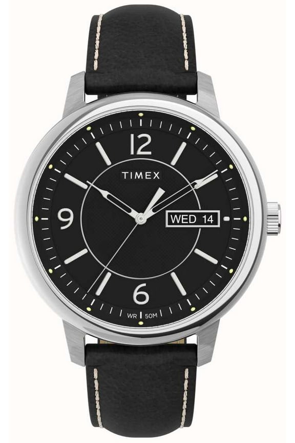 TW2V29200 Men's Chicago Black Dial Black Leather Strap