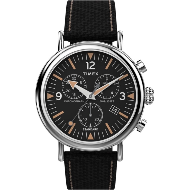 NWT Timex Standard Chronograph Quartz Black Dial Men\'s Watch Timex Multifunctional Men main image 3