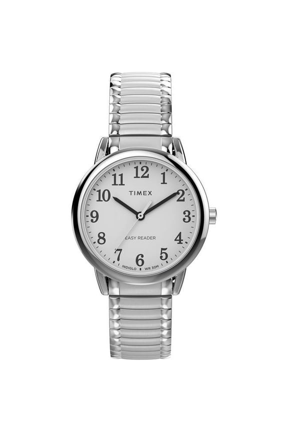 TW2V947009J 30 mm Womens Easy Reader Classic Watch - Silver-Tone Expansion Band White Dial Silver-Tone Case