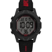 Timex TW2V98000 Mens UFC Brawler 43mm Digital Watch Black Silicone Strap