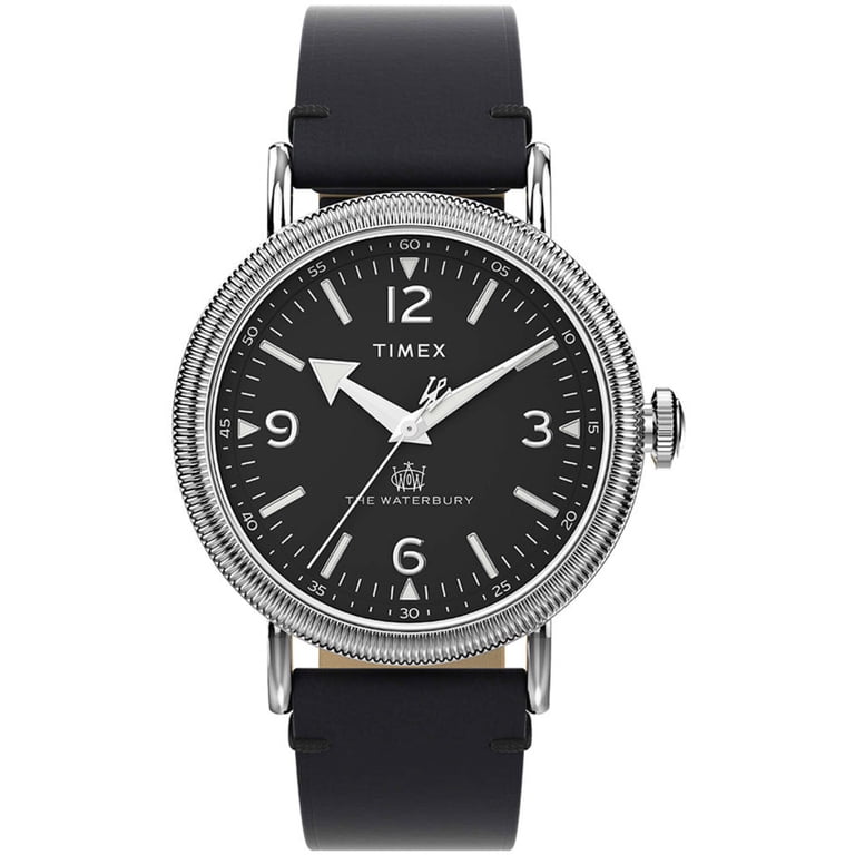 Timex TW2W20200 Men's The Waterbury Quartz Black Dial Strap Watch