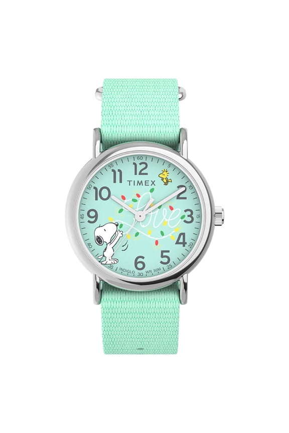 Men's Weekender x Peanuts Green Dial Watch - TW2W24500