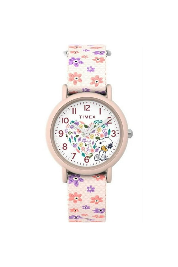 TW2W33400 Women's Peanuts Floral 34mm Fabric Strap Watch