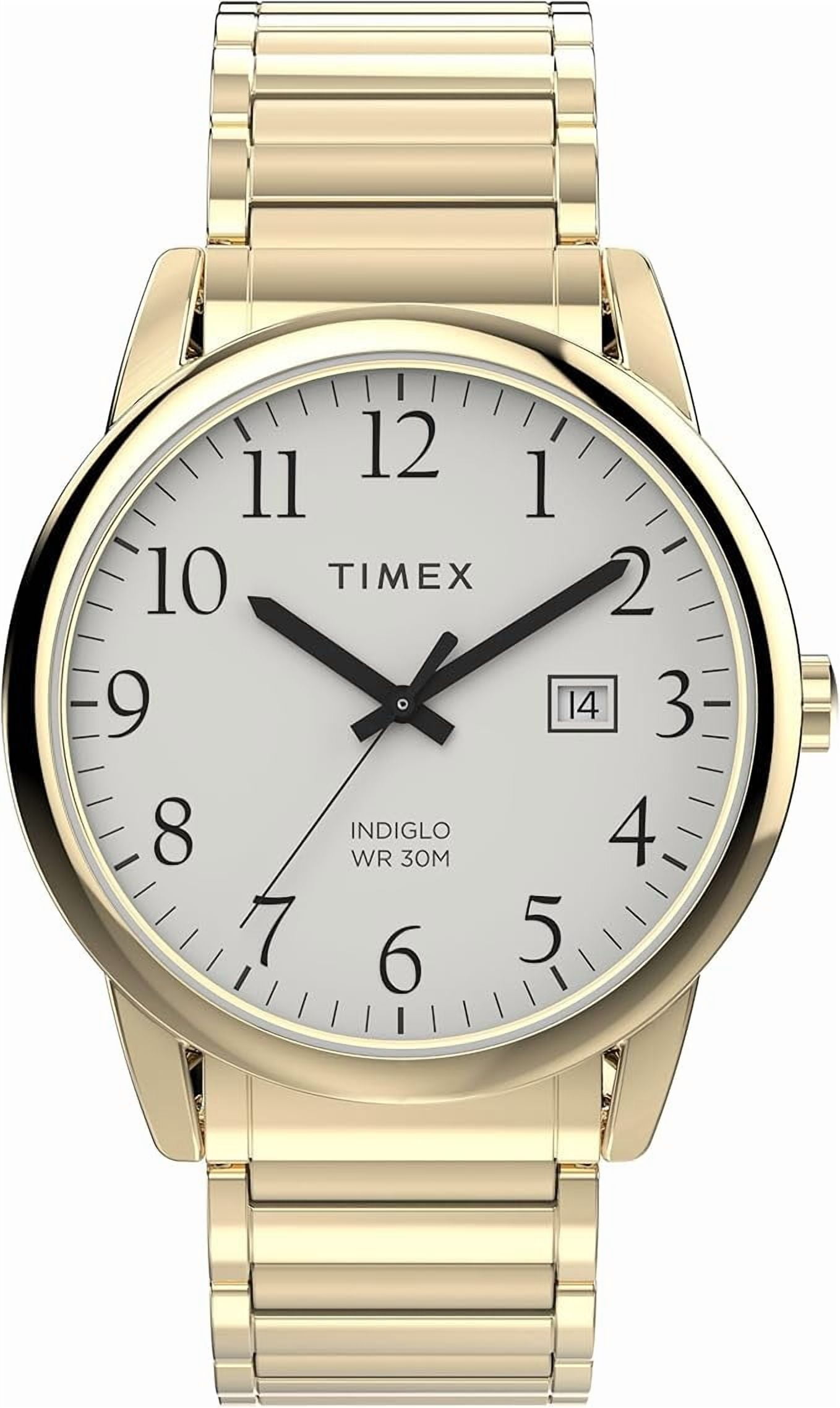 Timex Oversized Easy Reader Gold-Tone Expansion Mens Watch - Walmart.com