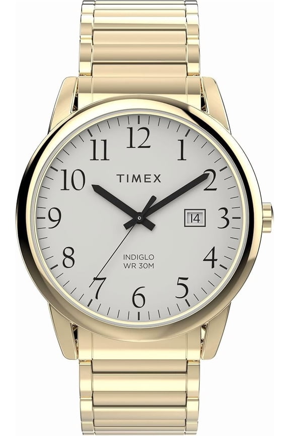 Oversized Easy Reader Gold-Tone Expansion Mens Watch