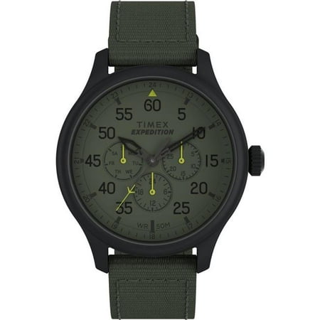 Timex Men's Expedition Field 43mm Watch - Green Strap Green Dial Black Case - Green