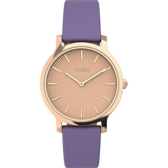 Timex Transcend 34mm Rose Gold/Purple Ladies Watch - Walmart.com