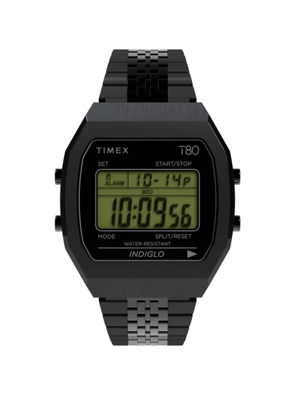 Tw2W91600 Men's T80 Grey Digital Dial Black Bracelet Watch