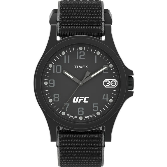 Timex UFC Men's Apex 40mm Watch - Black Strap Black Dial Black Case