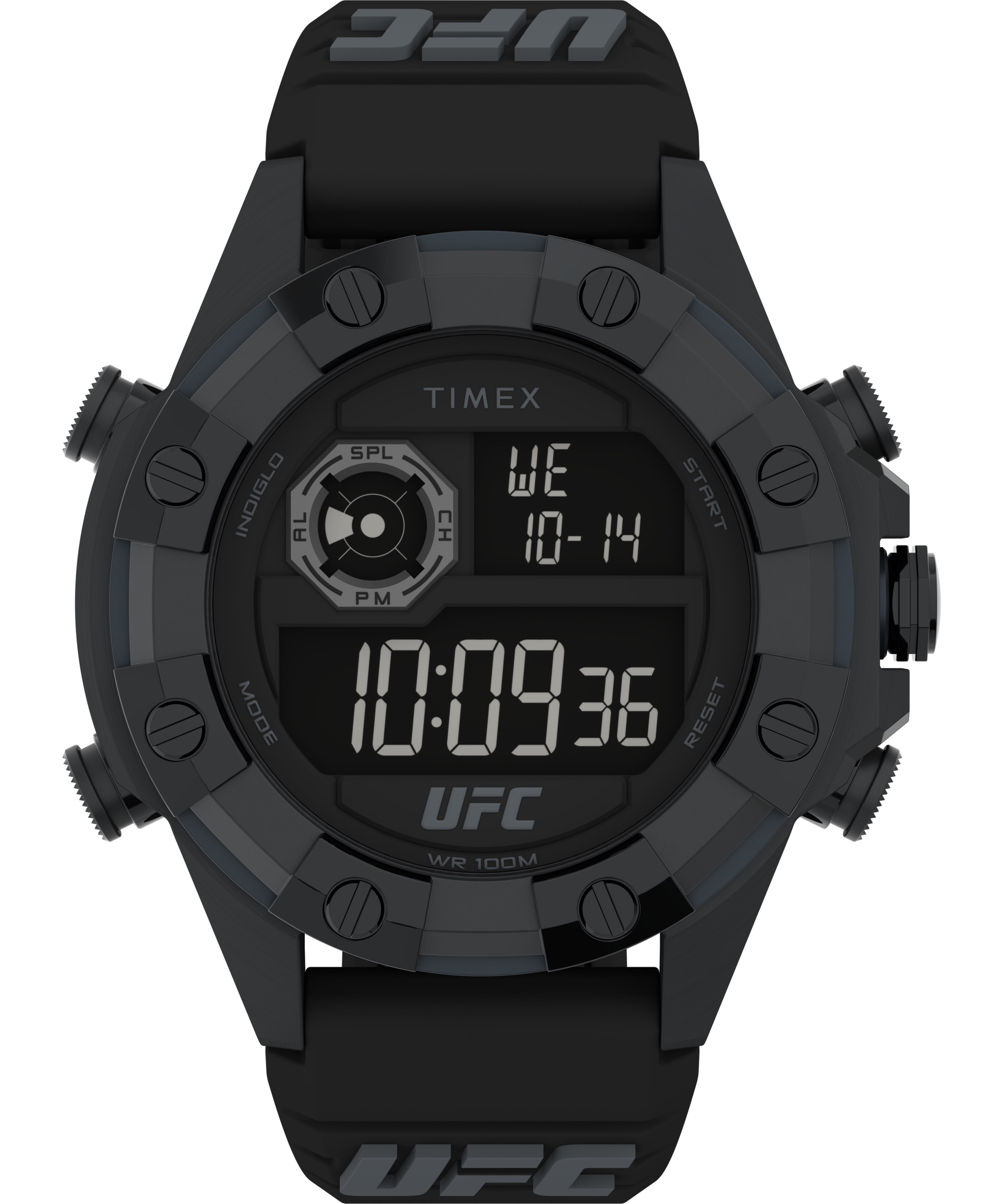 Timex UFC Men's Kick 49mm Watch - Black Strap Digital Dial Black Case ...