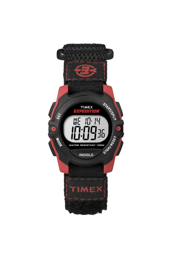 Unisex Expedition Digital CAT Black/Red 33mm Outdoor Watch, FastWrap Strap