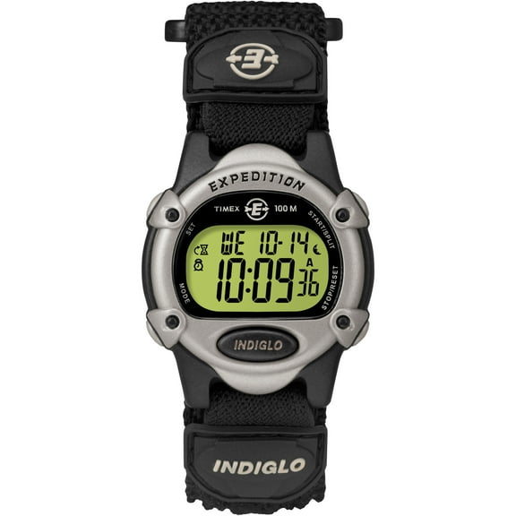 Timex Unisex Expedition Digital CAT Black/Silver 33mm Outdoor Watch, FastWrap Strap