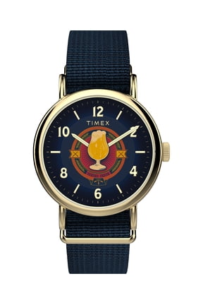 Unisex Harry Potter x Weekender Butterbeer 40mm Watch - Blue Slip-thru Double Layer Blue Dial Gold-Tone Case