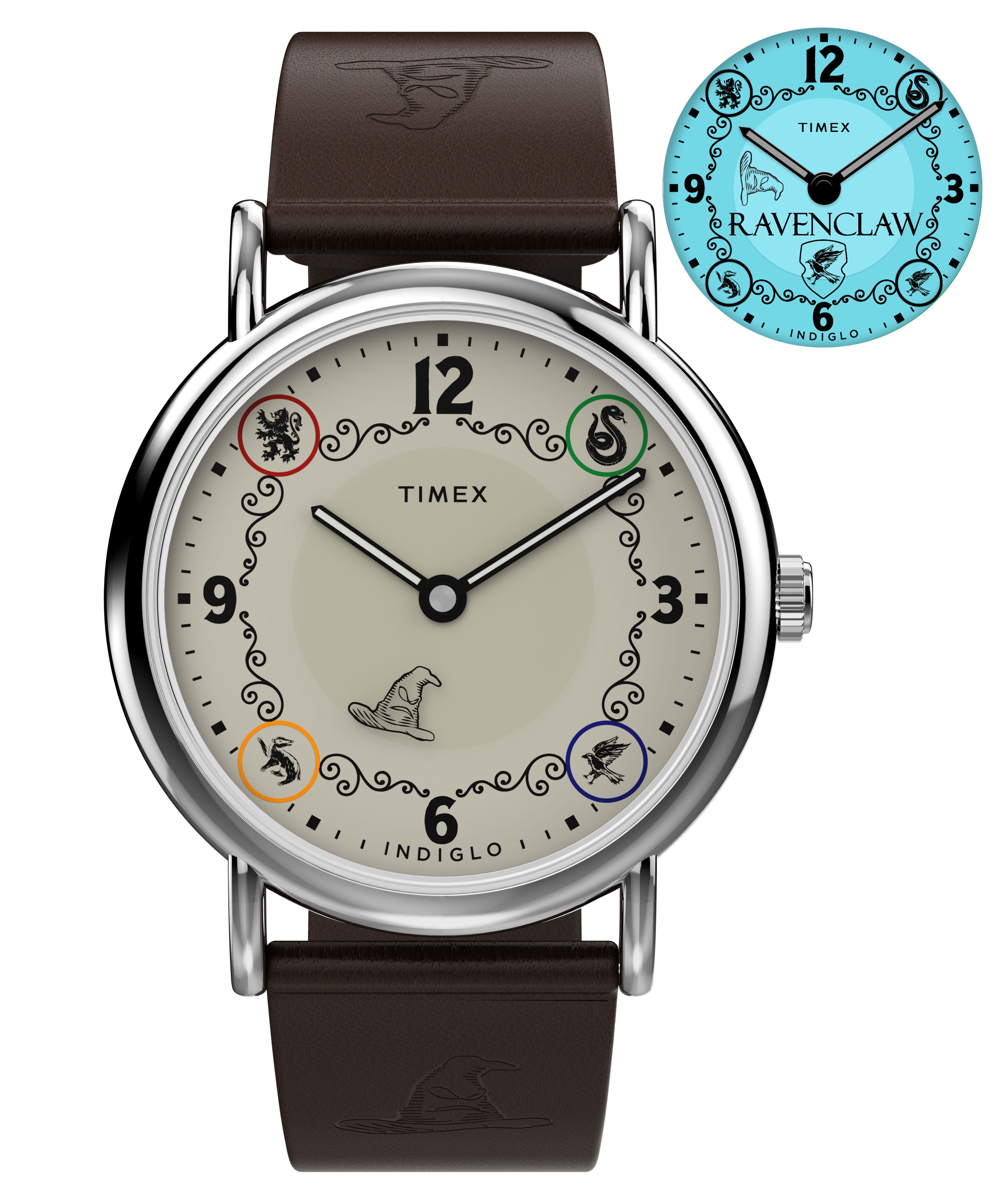 Timex Unisex Harry Potter x Weekender Ravenclaw House 38mm Watch - Brown Two- Piece Cream Dial Silver-Tone Case