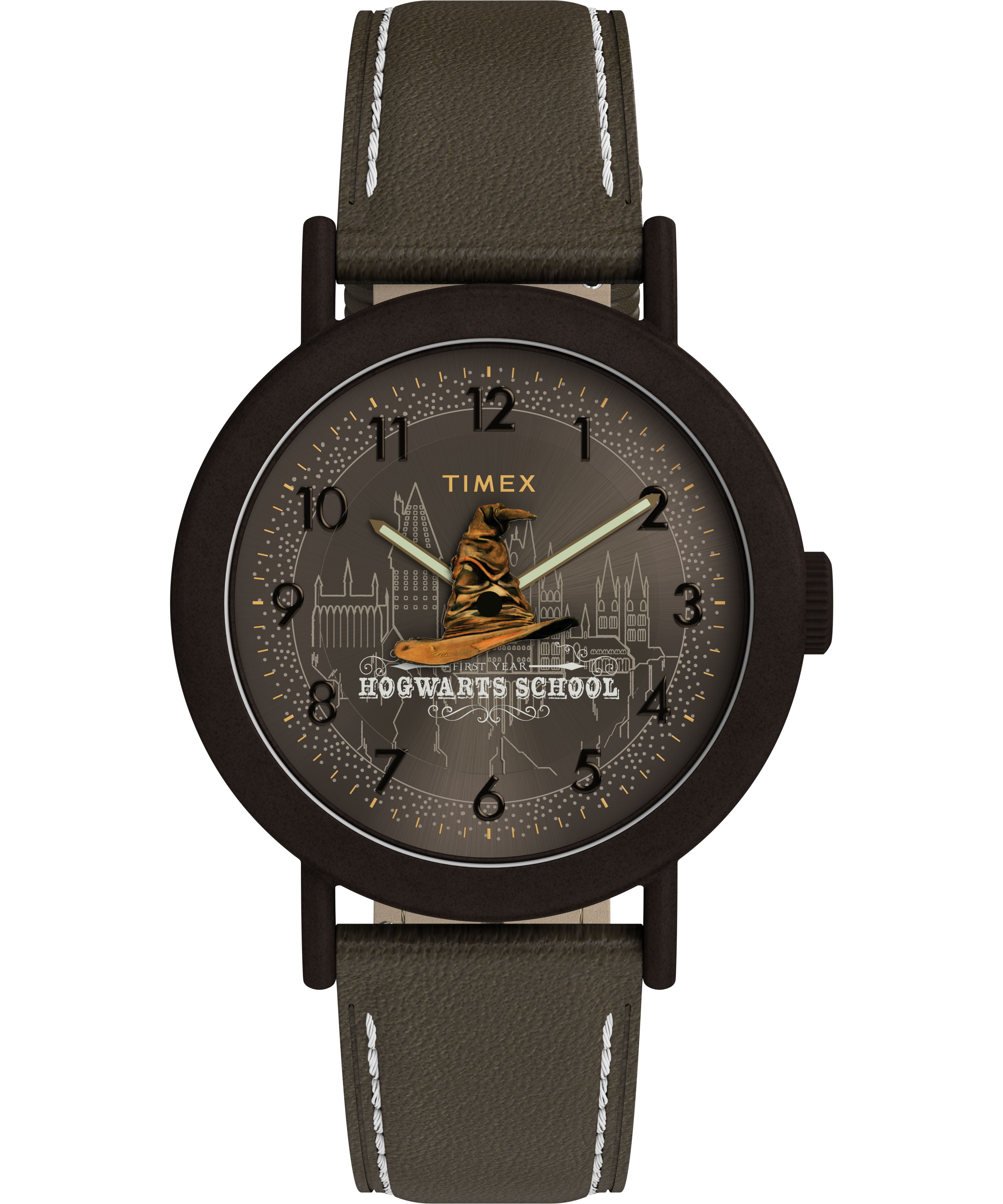 Timex Unisex Harry Potter x Weekender Sorting Hat 37mm Watch - Green Two- Piece Quick Release Green Dial Bronze-Tone Case