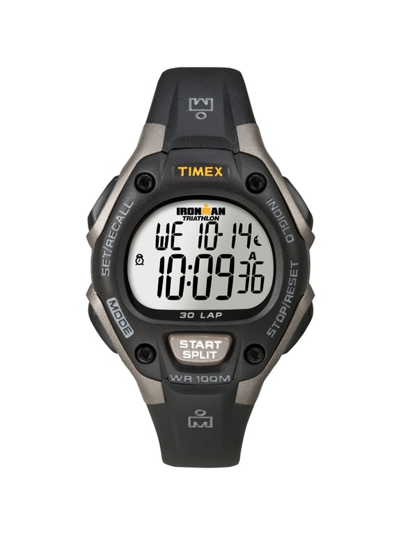 Unisex Ironman Classic 30 Mid-Size Black/Light Gray Resin Strap Watch