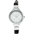 thumbnail image 1 of Timex Viewpoint Silver-Tone Black Leather Ladies Watch, 1 of 2