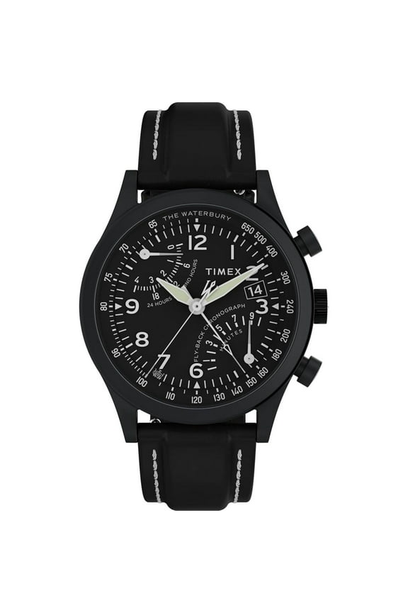 Waterbury Chronograph GMT Quartz Black Dial Men's Watch TW2W48000