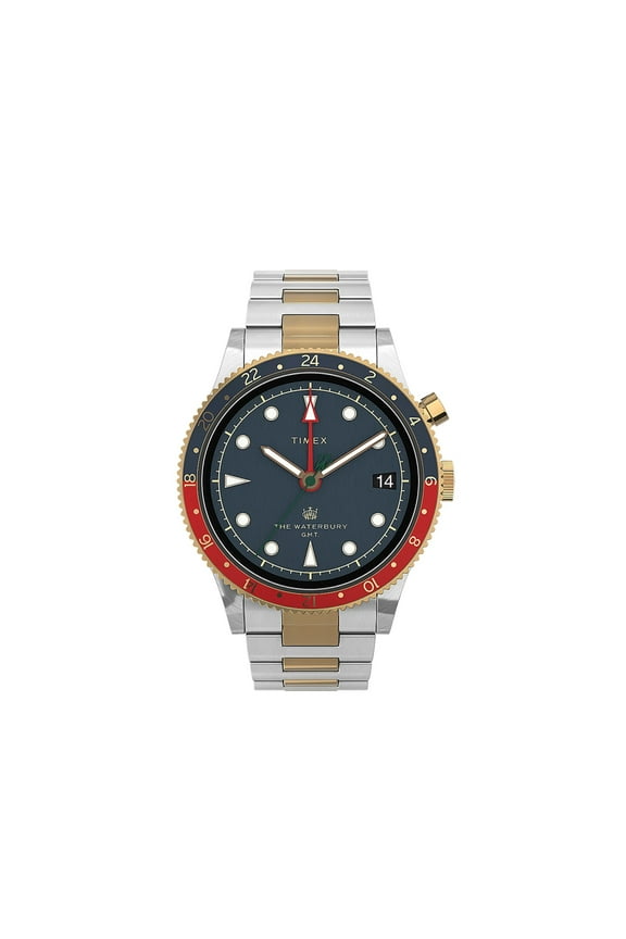 Waterbury Traditional GMT 39mm Stainless Steel Bracelet Watch