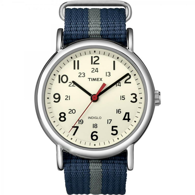 Timex Weekender Slip Thru Watch Navy Grey Walmart