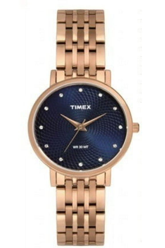 Women's Classic 30mm Watch - Rose Gold-Tone Bracelet Blue Dial Rose Gold-Tone Case