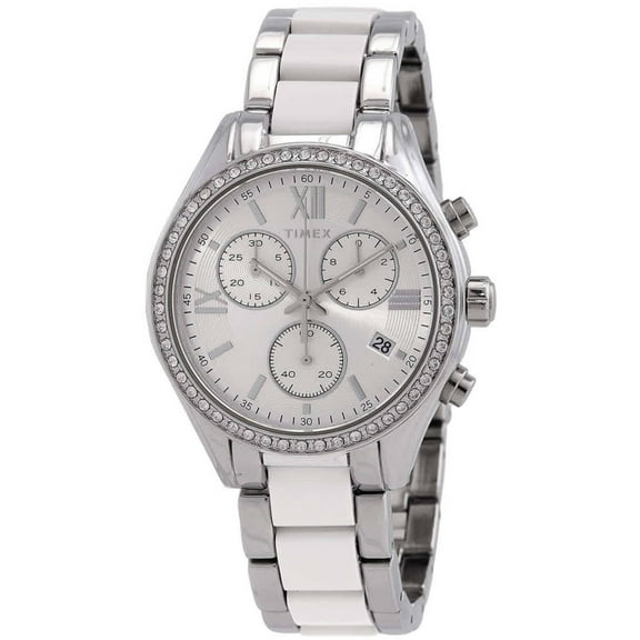 Timex Women's Dress 38mm Watch - Silver-Tone Bracelet Silver-Tone Dial Silver-Tone Case
