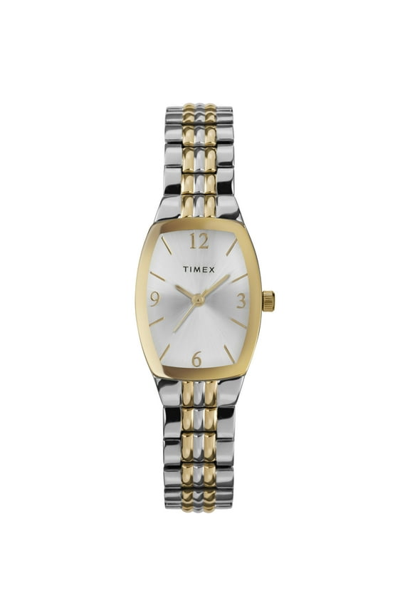 Women's Dress Tonneau 21mm Watch  Two-Tone Case & Dial with Two-Tone Stainless Steel Expansion Band