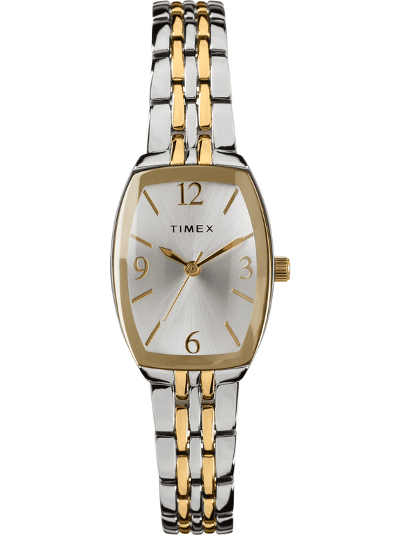 Women's Dress Tonneau 21mm Watch Two-Tone Dial & Bracelet