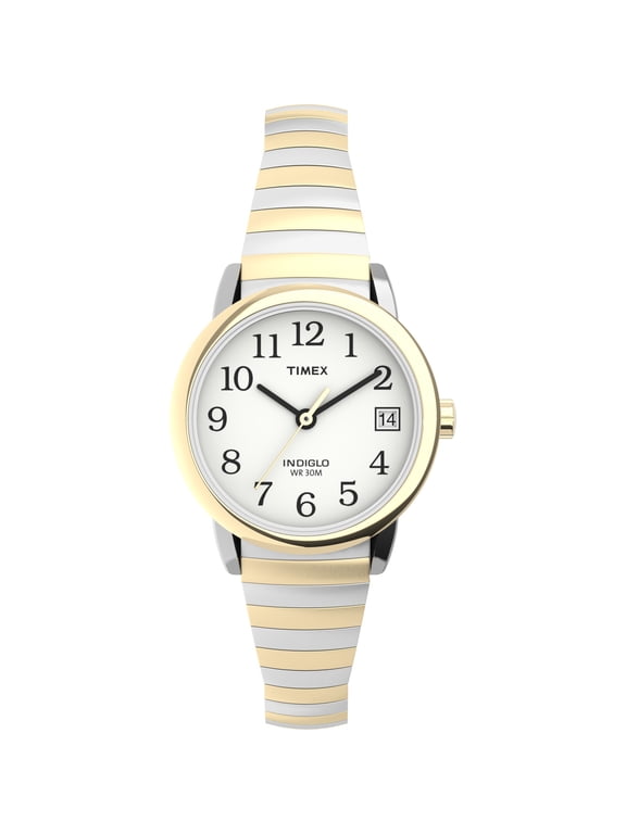 Women's Easy Reader 25mm Watch Two-Tone Case White Dial with Tapered Expansion Band