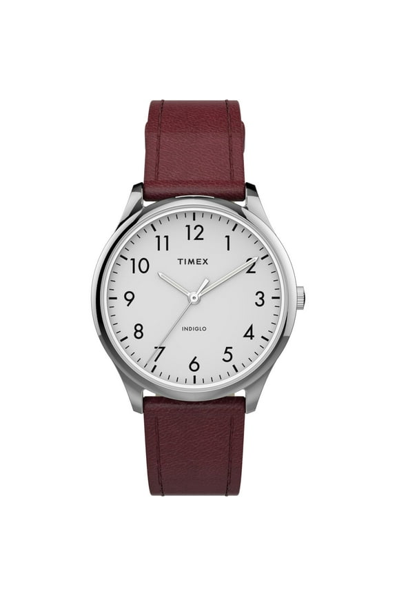 Women's Easy Reader Classic Red Leather White Dial Watch TW2T72200