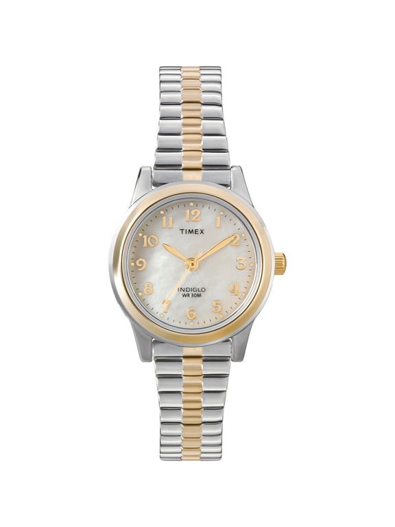 Women's Essex Avenue Two-Tone/MOP 25mm Dress Watch, Extra-Long Expansion Band