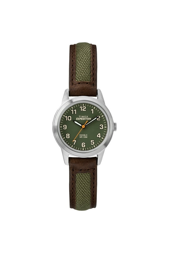 Women's Expedition Metal Field Mini Brown/Green Nylon/Leather Watch