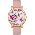 thumbnail image 1 of Timex Women's Full Bloom 38mm Watch – Floral Dial with Rose Gold-Tone Case & Pink Genuine Leather Strap, 1 of 1