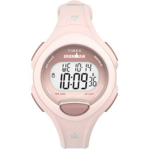 Timex Women's Ironman Essential 34mm Watch - Pink Strap Digital Dial Pink Case