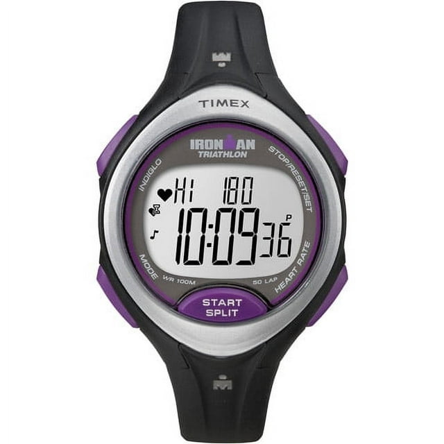 Timex Women's Ironman Road Trainer Digital Heart Rate Monitor Watch, Resin Strap + Chest Strap Sensor