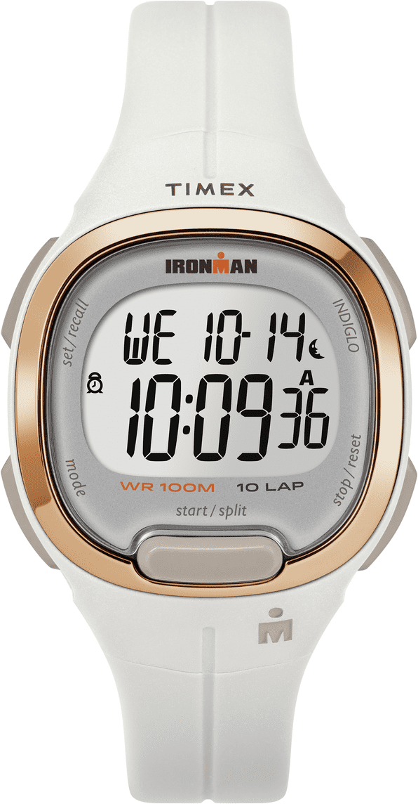 Timex Women's Ironman Transit Resin White/Rose Gold Strap Watch